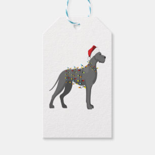 Great Dane Holiday Weihnachtslicht Geschenkanhänger