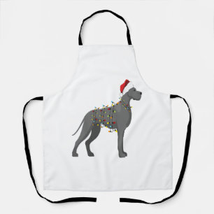 Great Dane Holiday Weihnachtslicht Schürze