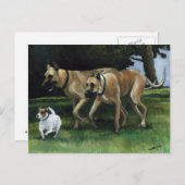 Great Dane Hund Art Postcard Postkarte (Vorne/Hinten)