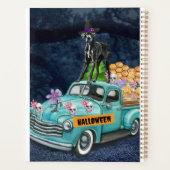 Great Dane Hund Halloween LKW Beängstigende Nacht Planer (Rückseite)