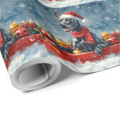 Great Dane Hund in Sledge Let it Snow Weihnachten Geschenkpapier (Rolleneckpunkt)