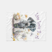 Great Dane Hund Mama Floral Fleecedecke (Vorderseite (Horizontal))