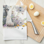 Great Dane Hund Mama Floral Geschirrtuch (Viertel Falte)