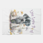 Great Dane Hund Mama Floral Geschirrtuch (Horizontal)