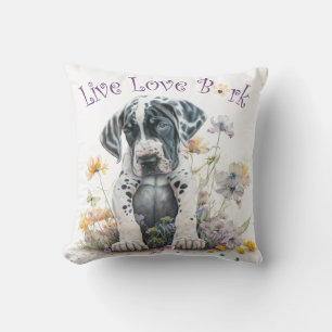 Great Dane Hund Mama Floral Kissen