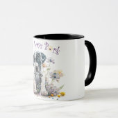 Great Dane Hund Mama Floral Tasse (VorderseiteRechts)