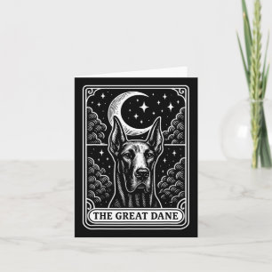 Great Dane Hund Mama Tarot Card Vintag Crescent Mo Karte