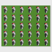 Great Dane Hund mit Weihnachten-Weihnachtsmannmütz Geschenkpapier (Flach)