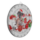 Great Dane Hund mit Weihnachtsgeschenke Dartscheibe (Vorderseite Links)