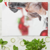 Great Dane Hund mit Weihnachtsgeschenke Küchentuch (Gefaltet)