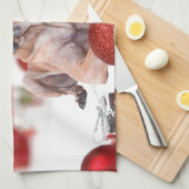 Great Dane Hund mit Weihnachtsgeschenke Küchentuch (Viertel Falte)