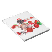 Great Dane Hund mit Weihnachtsgeschenke Notizblock (angewinkelt)