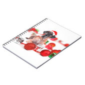 Great Dane Hund mit Weihnachtsgeschenke Notizblock (Linke Seite)