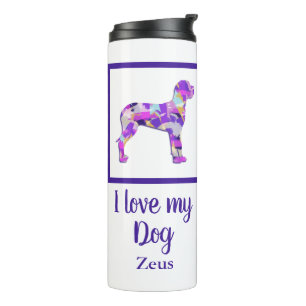 Great Dane Hund Niedliche Haustiere Silhouette Lil Thermosbecher