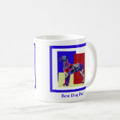 Great Dane Hund Niedliche Silhouette TRBY Vatertag Kaffeetasse (VorderseiteRechts)