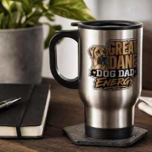 Great Dane Hund Papa Energie Reisebecher