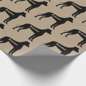 Great Dane Hund Silhouette Geschenkpapier (Ecke)