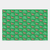 Great Dane Hund Silhouette Green Meroofmas Geschenkpapier Set (Vorderseite)