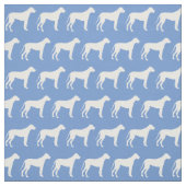 Great Dane Hund Silhouette Pet Light Blue Stoff (Muster)