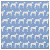 Great Dane Hund Silhouette Pet Light Blue Stoff (Muster)