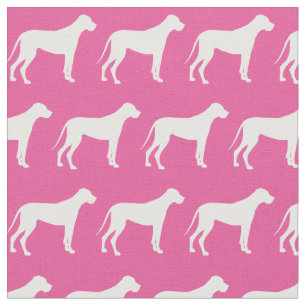 Great Dane Hund Silhouette Pet Pink Stoff