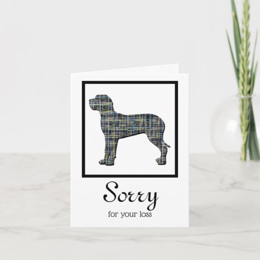 Great Dane Hund Silhouette Pet Sympathy Card Karte (Vorderseite)