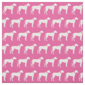 Great Dane Hund Silhouette Pink Stoff (Muster)