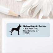 Great Dane Hund Silhouette Rücksendeadresse Labels (Insitu)