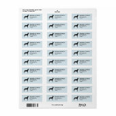 Great Dane Hund Silhouette Rücksendeadresse Labels (Vorne)