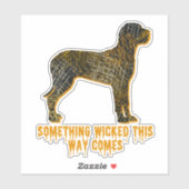 Great Dane Hund Silhouette Spaß Orange Blk Hallowe Aufkleber (Blatt)