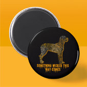 Great Dane Hund Silhouette Spaß Orange Blk Hallowe Magnet