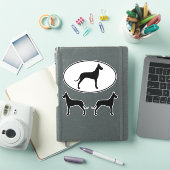 Great Dane Hund Silhouetten Vinyl Sticker Set (iPad Hülle)