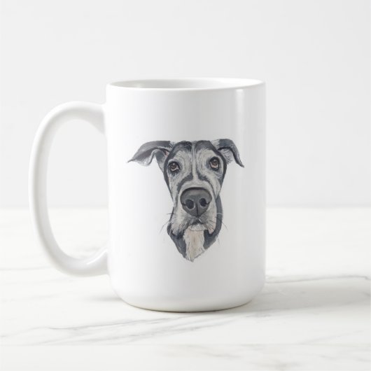 Great Dane Hund Tasse | 15 oz (Links)