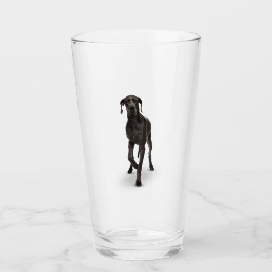 Great Dane Hund Tier Glass Glas (Vorderseite)