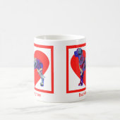 Great Dane Hund Valentinstag Rotes Herz Kaffeetasse (Mittel)
