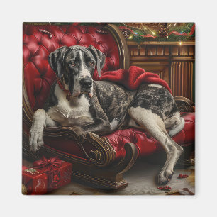 Great Dane Hund Weihnachten Magnet