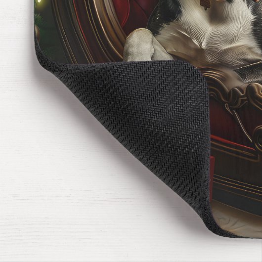 Great Dane Hund Weihnachten Mousepad (Ecke)