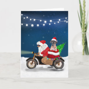 Great Dane Hund Weihnachten Santa Claus Karte