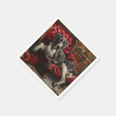 Great Dane Hund Weihnachten Serviette (Ecke)