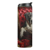 Great Dane Hund Weihnachten Thermosbecher (Nach links gedreht)