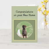 Great Dane Hunde Humor Gratulationen Neue Zuhause Karte (Gelbe Blume)