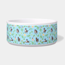 Great Dane Hunde-Schüssel Frühlings-Blumen Süßes H