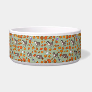 Great Dane Hunde Schüssel Halloween Floral Kawaii 