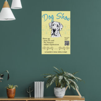 Great Dane Hundeausstellung Poster