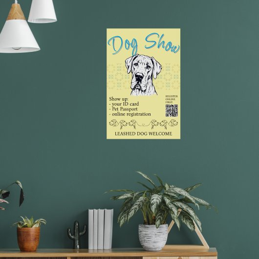 Great Dane Hundeausstellung Poster (Wohnzimmer 1)