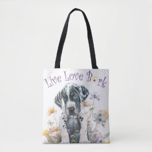 Great Dane Hundefrau Blumen Tasche