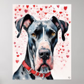 Great Dane - Hundekunst drucken Poster (Vorne)