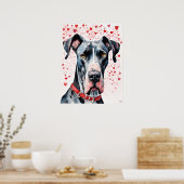 Great Dane - Hundekunst drucken Poster (Küche)