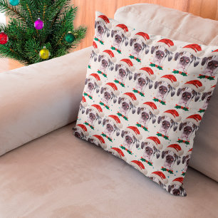 Great Dane Hunderasse Weihnachtssterne Kissen