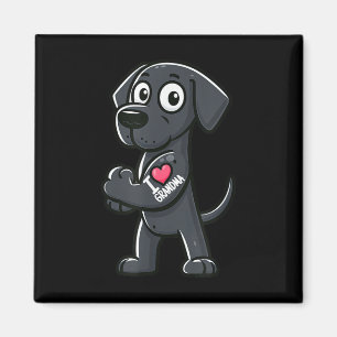 Great Dane I Liebe Oma Funny Dog Tattoo Magnet